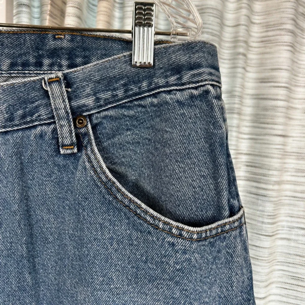 Wrangler Regular Fit Blue Jeans Mens 38x32 Cotton Denim Workwear